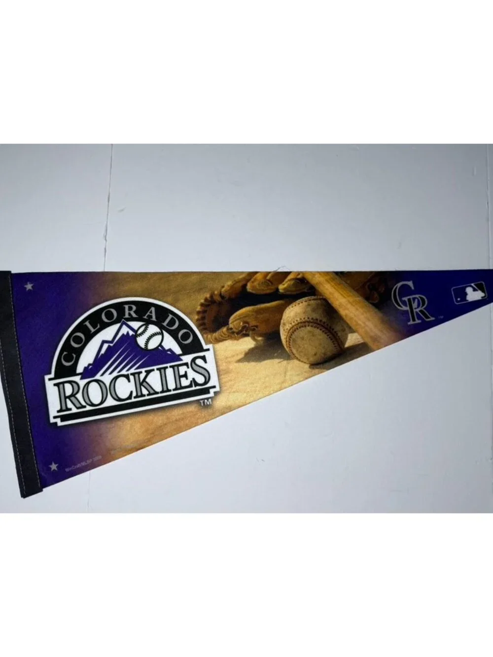 Colorado Rockies MLB Baseball Pennant 12x30 Flag Felt Banner Mancave Decor Blue